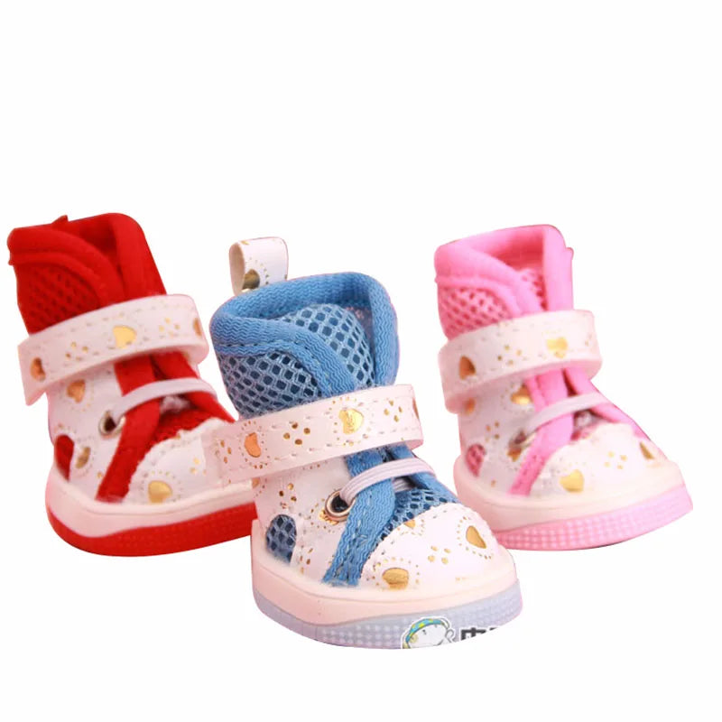 New Arrival Pet Dog Shoes Spring Summer PU Non-Slip Rubber Puppies Cats Shoes for Chihuahua Small Breeds Cats Pet Wear Products