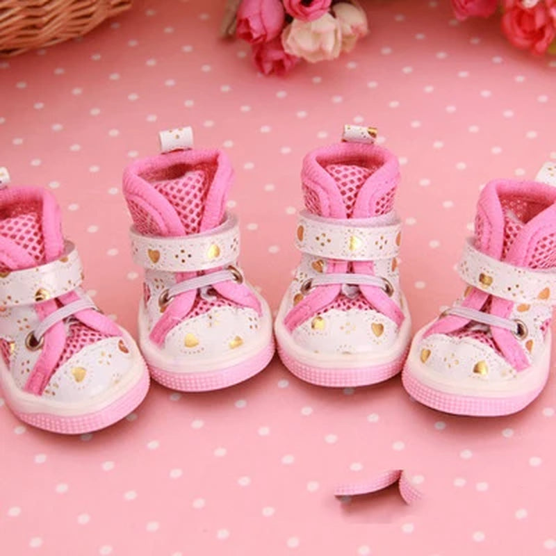 New Arrival Pet Dog Shoes Spring Summer PU Non-Slip Rubber Puppies Cats Shoes for Chihuahua Small Breeds Cats Pet Wear Products