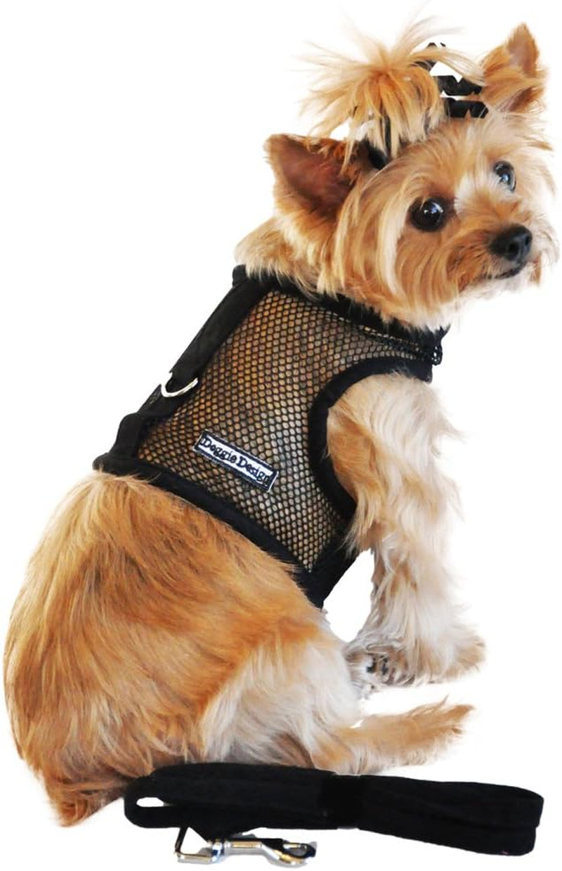 Cool Mesh Dog Harness Solid Black