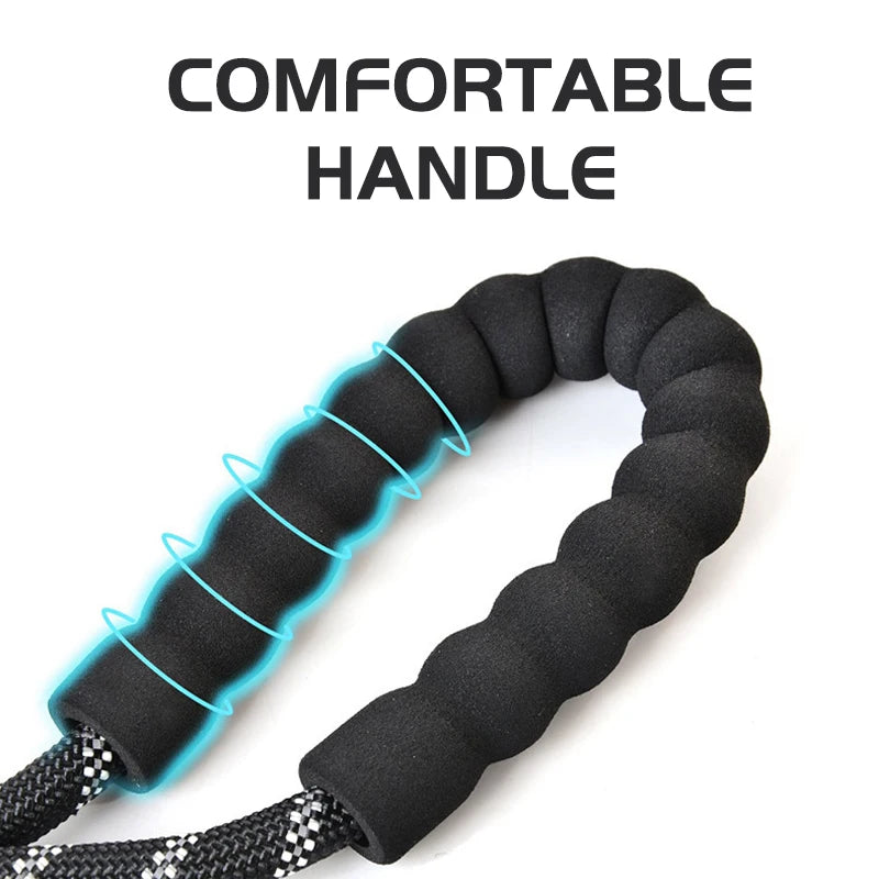 Dual Dog Leash No Tangle Strong Pet Leashes Rope Shock Absorbing Elastic Nylon Lead Reflective for Double Two Small Large Dogs