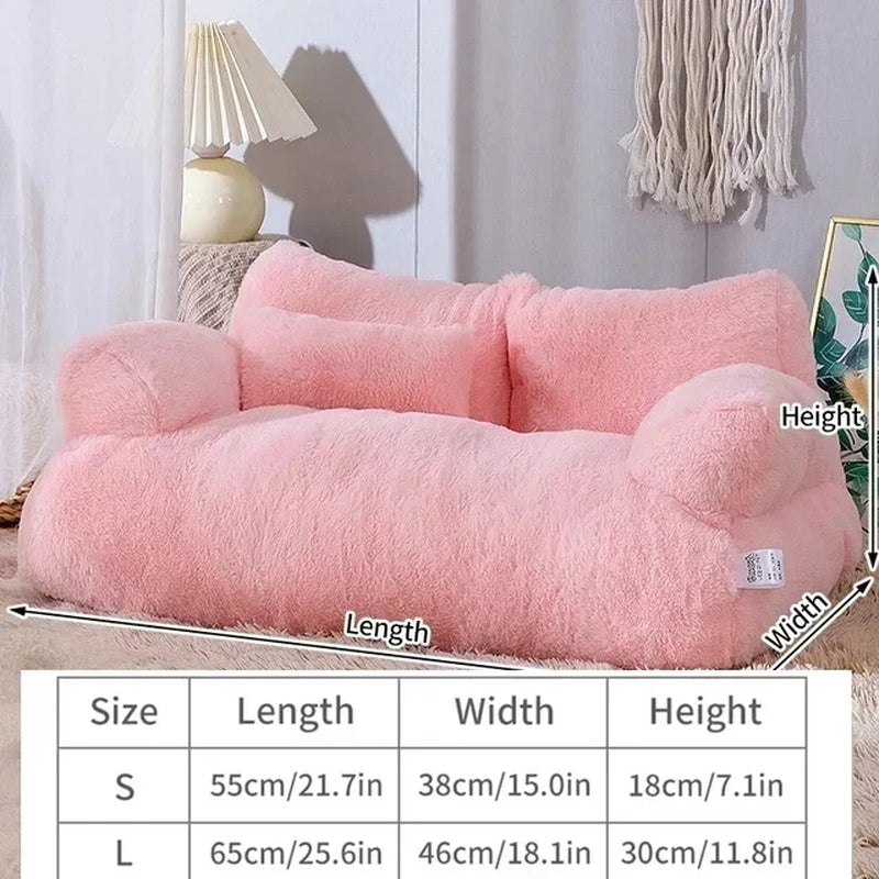 Cat Bed Sofa Winter Warm Foam Neck Pad Nest Beds Pet Deep Sleeping Bed for Small Medium Dogs Comfortable Plush Puppy Supplies