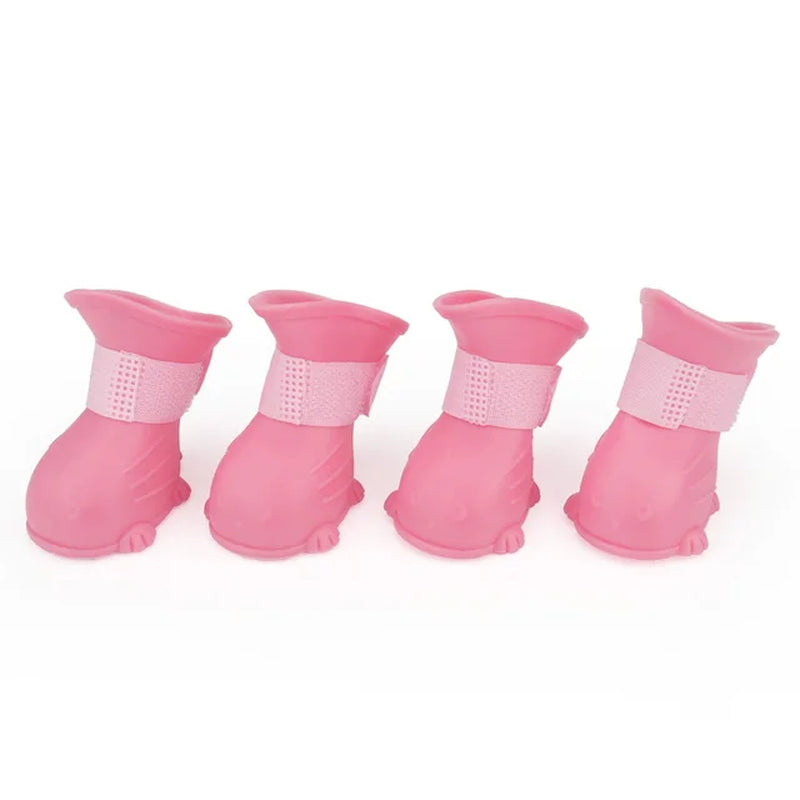 Small Dog Shoes Puppy Silicone Anti-Slip Boots Waterproof Pet Rain Shoe for Mini Dog