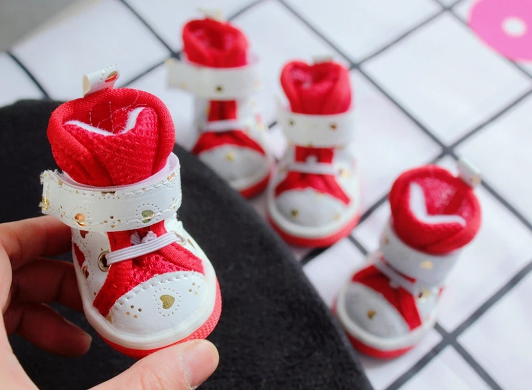 New Arrival Pet Dog Shoes Spring Summer PU Non-Slip Rubber Puppies Cats Shoes for Chihuahua Small Breeds Cats Pet Wear Products