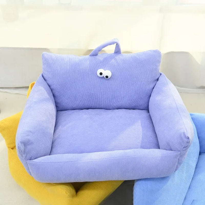 Cat Bed Sofa Winter Warm Foam Neck Pad Nest Beds Pet Deep Sleeping Bed for Small Medium Dogs Comfortable Plush Puppy Supplies