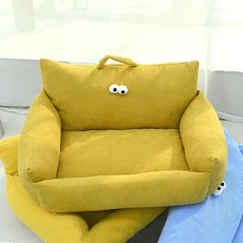 Cat Bed Sofa Winter Warm Foam Neck Pad Nest Beds Pet Deep Sleeping Bed for Small Medium Dogs Comfortable Plush Puppy Supplies