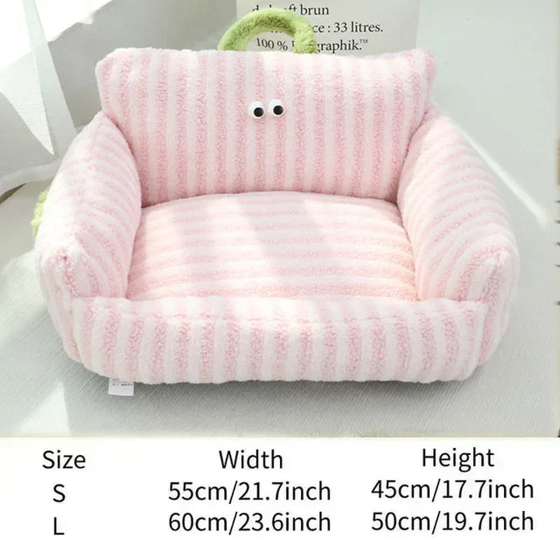 Cat Bed Sofa Winter Warm Foam Neck Pad Nest Beds Pet Deep Sleeping Bed for Small Medium Dogs Comfortable Plush Puppy Supplies