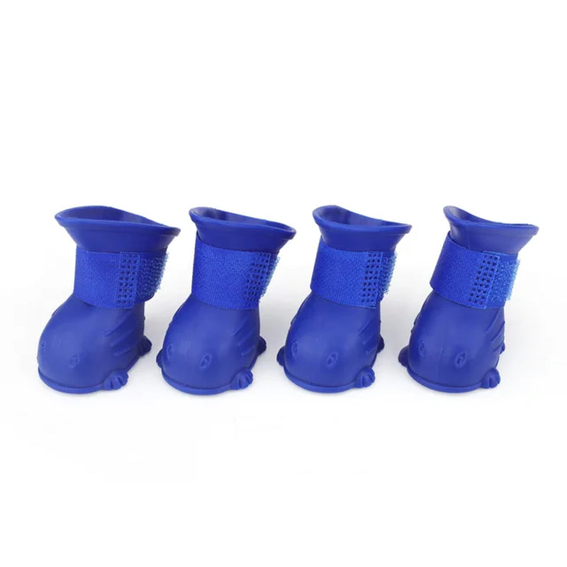 Small Dog Shoes Puppy Silicone Anti-Slip Boots Waterproof Pet Rain Shoe for Mini Dog