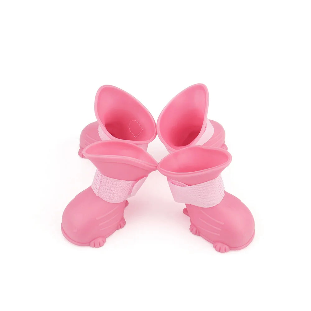 Small Dog Shoes Puppy Silicone Anti-Slip Boots Waterproof Pet Rain Shoe for Mini Dog