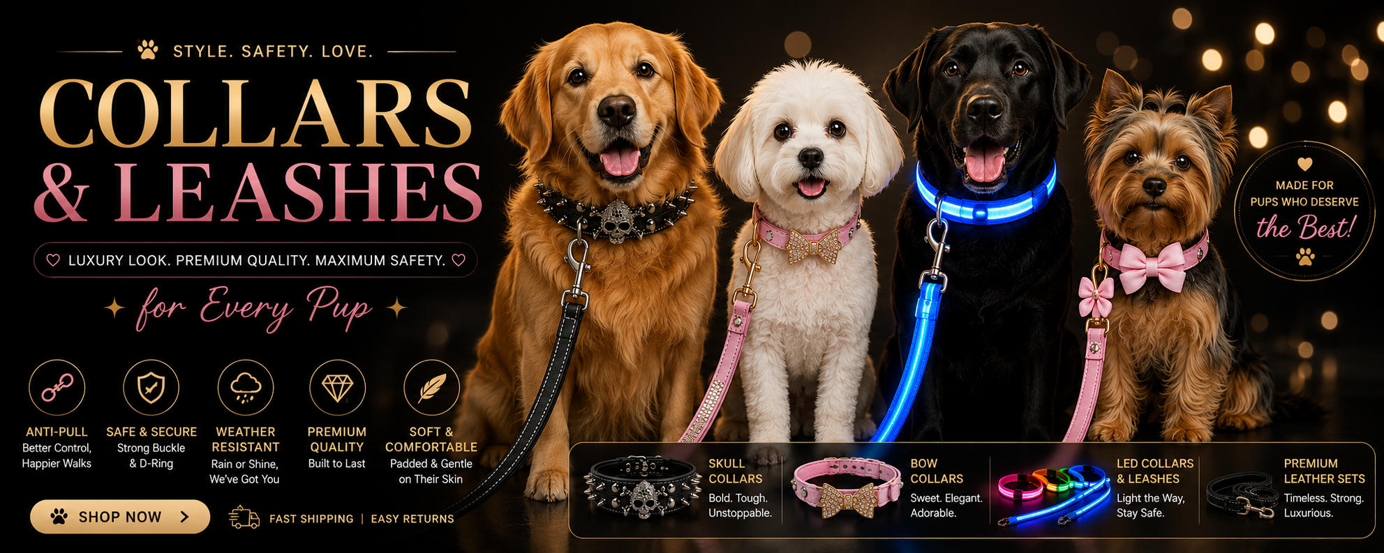Collars and leashes