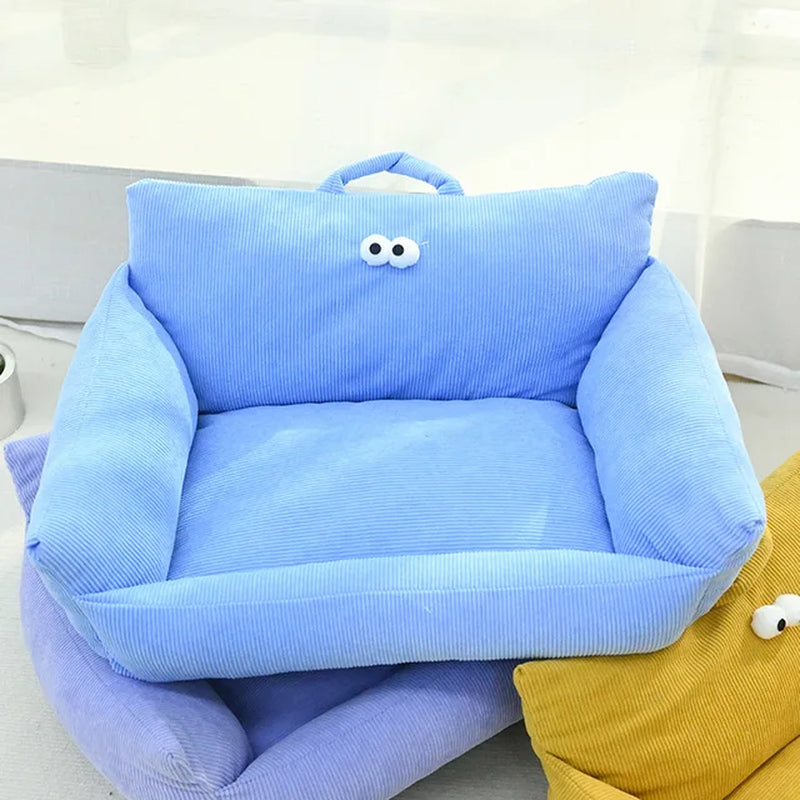 Cat Bed Sofa Winter Warm Foam Neck Pad Nest Beds Pet Deep Sleeping Bed for Small Medium Dogs Comfortable Plush Puppy Supplies