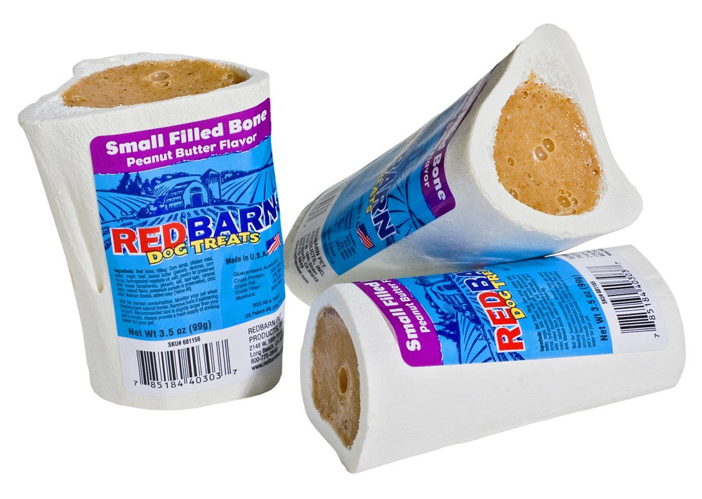 Redbarn Pet Products Filled Bone Peanut Butter Dog Treat 3.5 Oz Small