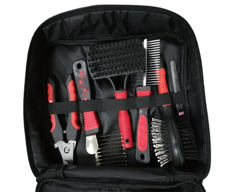 9-Piece Dog Grooming & Cleaning Kit with Oxford carry bag