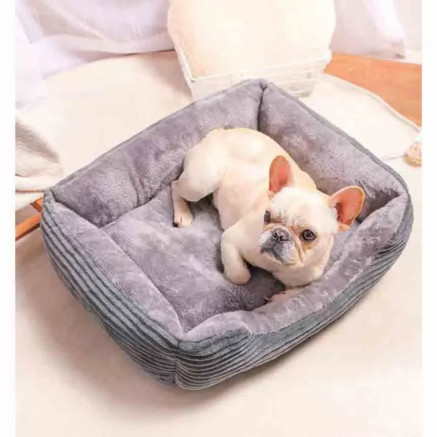 All Seasons Cat Bed Rectangle Puppy Pet Sofa Sleeping Dog Bed Cushion Fall Asleep Easily for Cat and Small Medium Dogs
