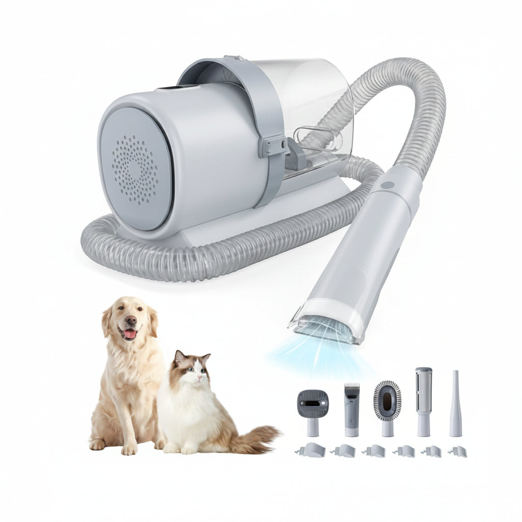 Professional Dog Grooming Kit with Clippers, 2.5L Vacuum Cup & 5 Groomer Tools