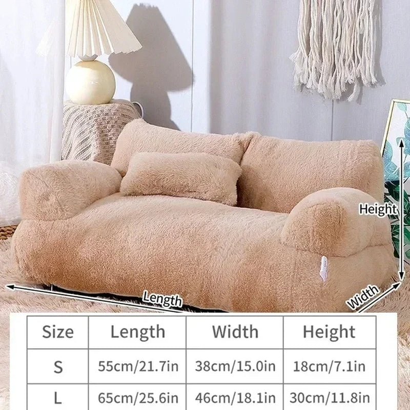 Cat Bed Sofa Winter Warm Foam Neck Pad Nest Beds Pet Deep Sleeping Bed for Small Medium Dogs Comfortable Plush Puppy Supplies