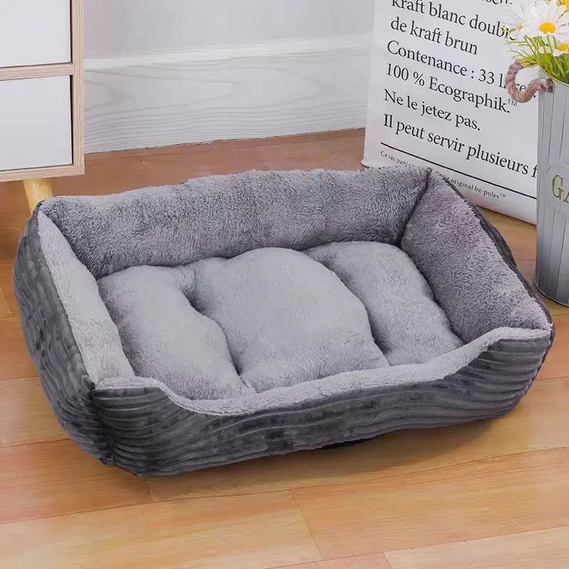 All Seasons Cat Bed Rectangle Puppy Pet Sofa Sleeping Dog Bed Cushion Fall Asleep Easily for Cat and Small Medium Dogs