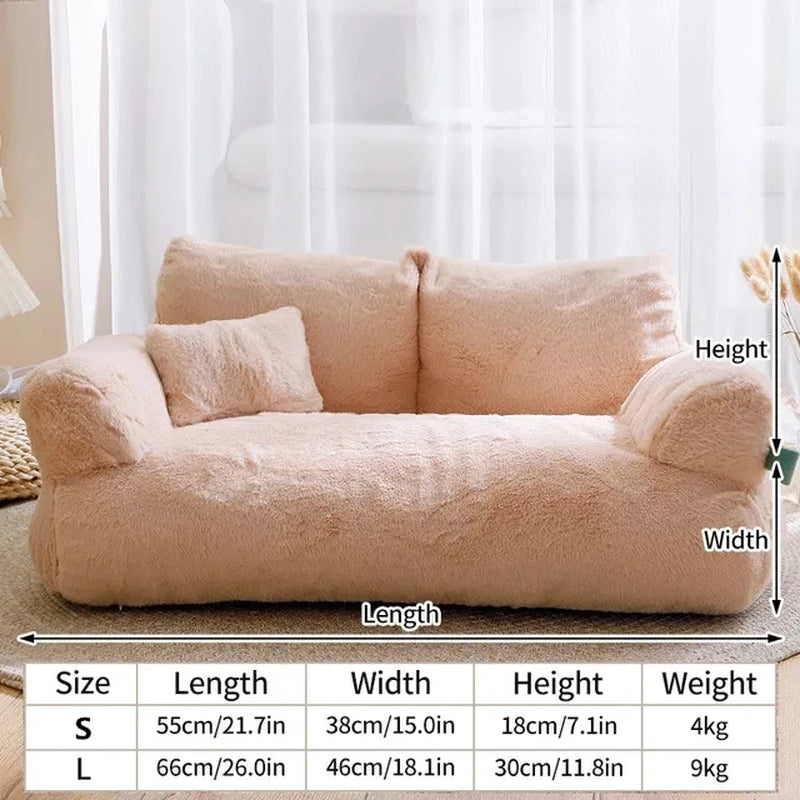 Cat Bed Sofa Winter Warm Foam Neck Pad Nest Beds Pet Deep Sleeping Bed for Small Medium Dogs Comfortable Plush Puppy Supplies
