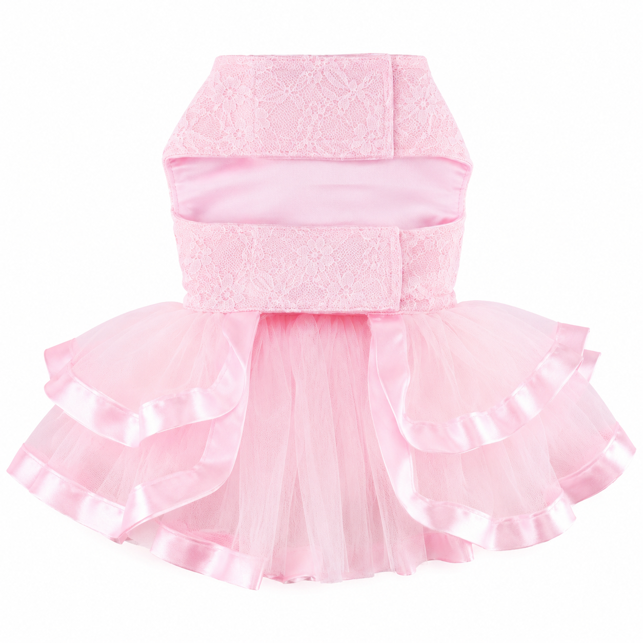 Pink Lace & Ruffles Dog Dress with Matching Leash