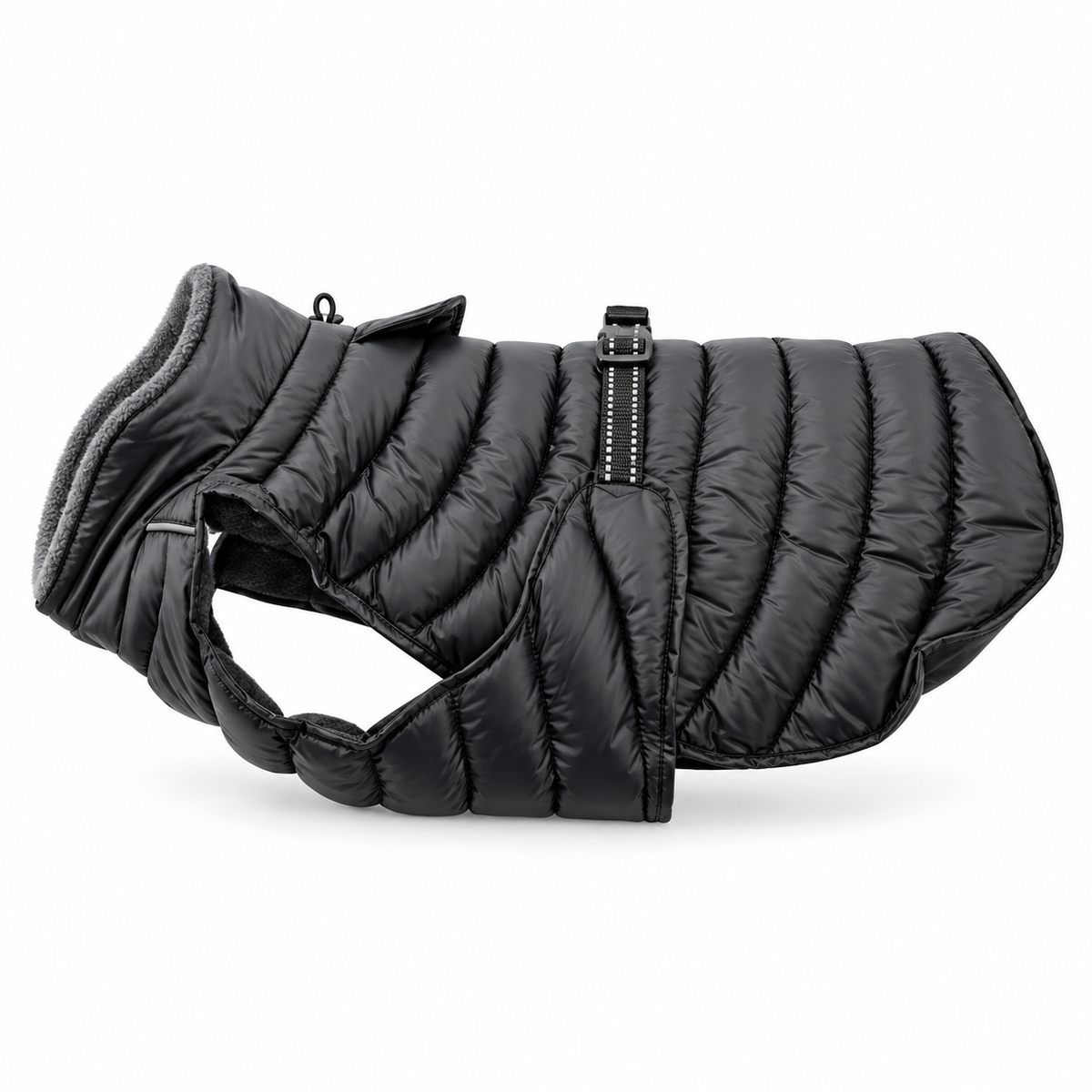 Alpine Extreme Weather Dog Puffer Coat – Black