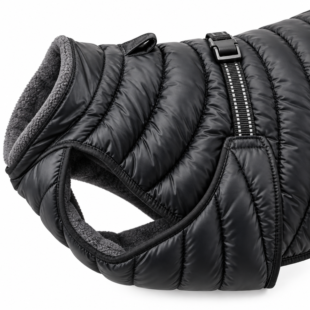 Alpine Extreme Weather Dog Puffer Coat – Black
