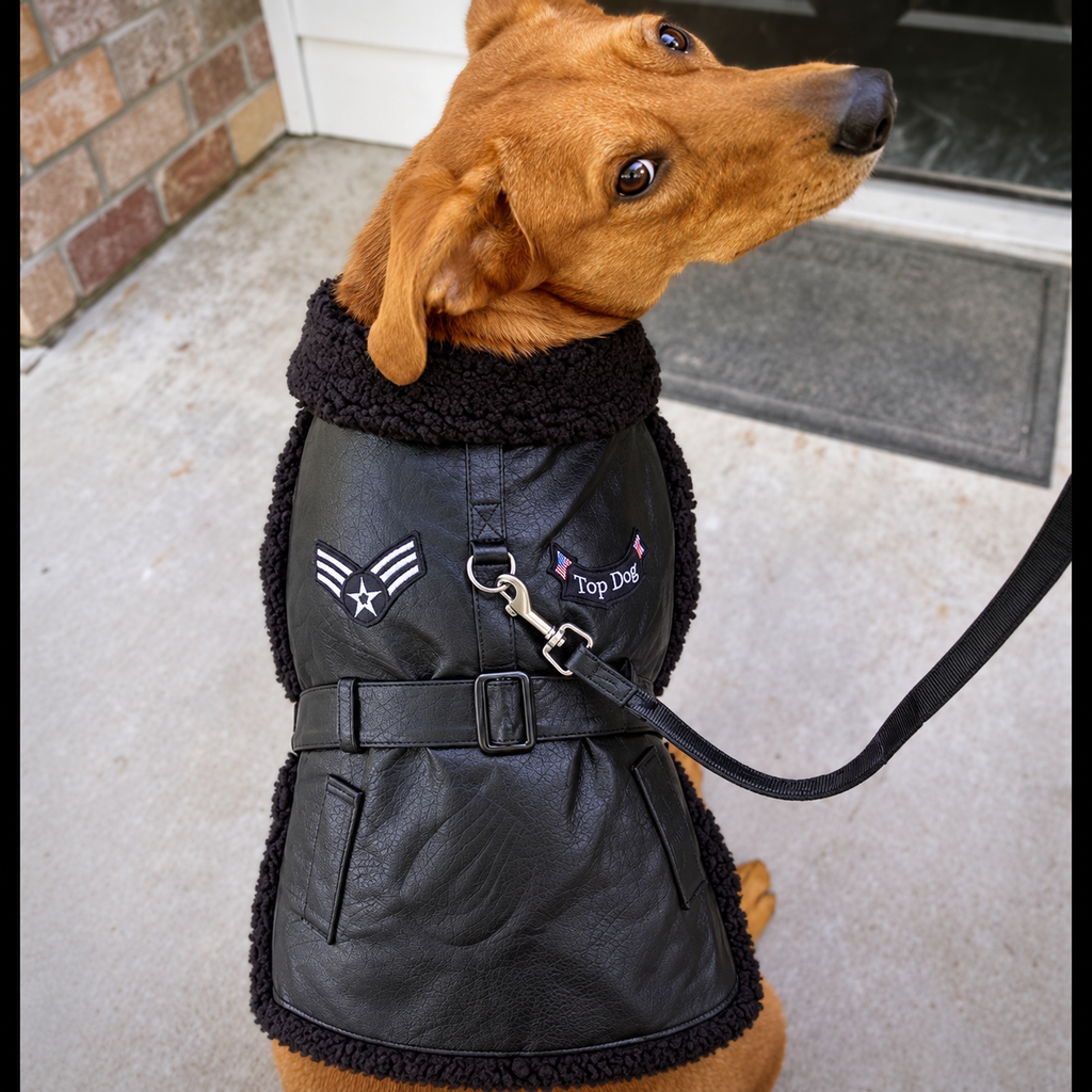 Top Dog Flight Harness Coat - Black | Doggie Design