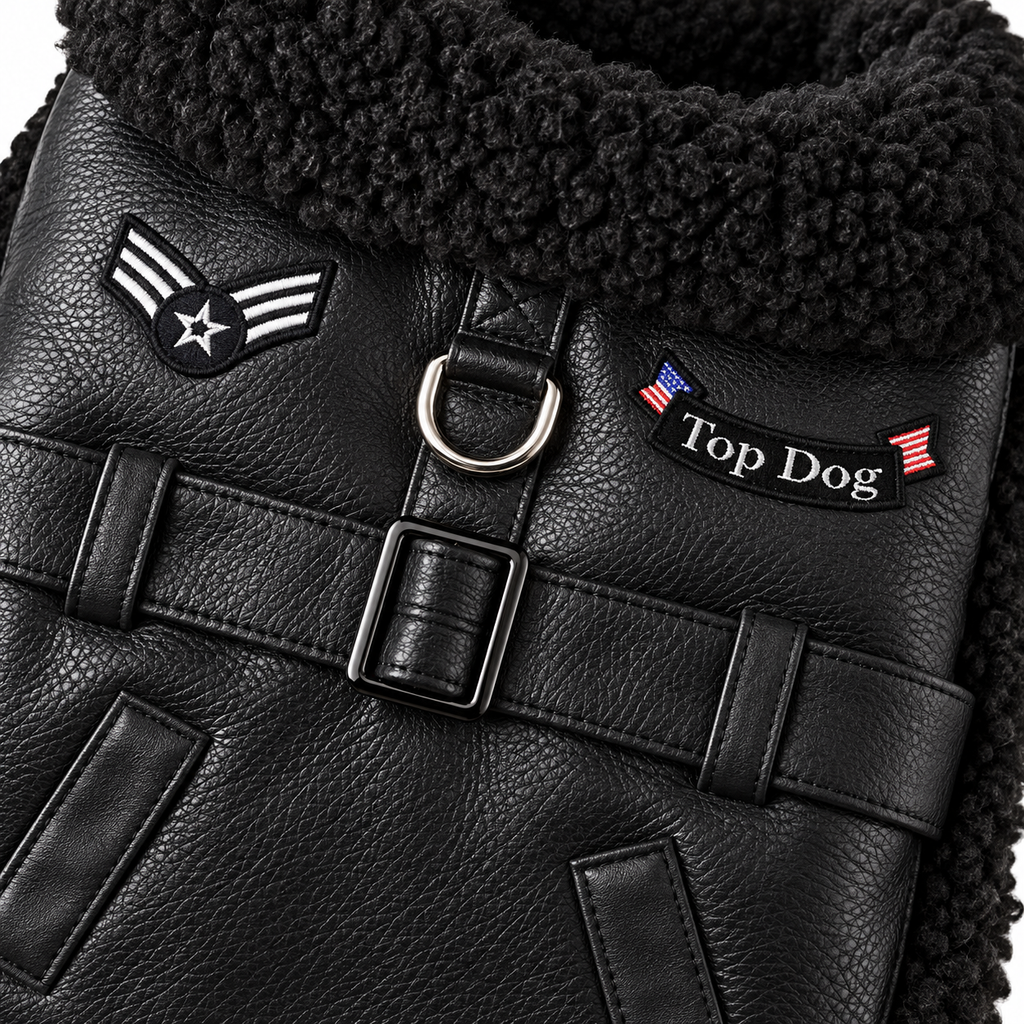 Top Dog Flight Harness Coat - Black | Doggie Design