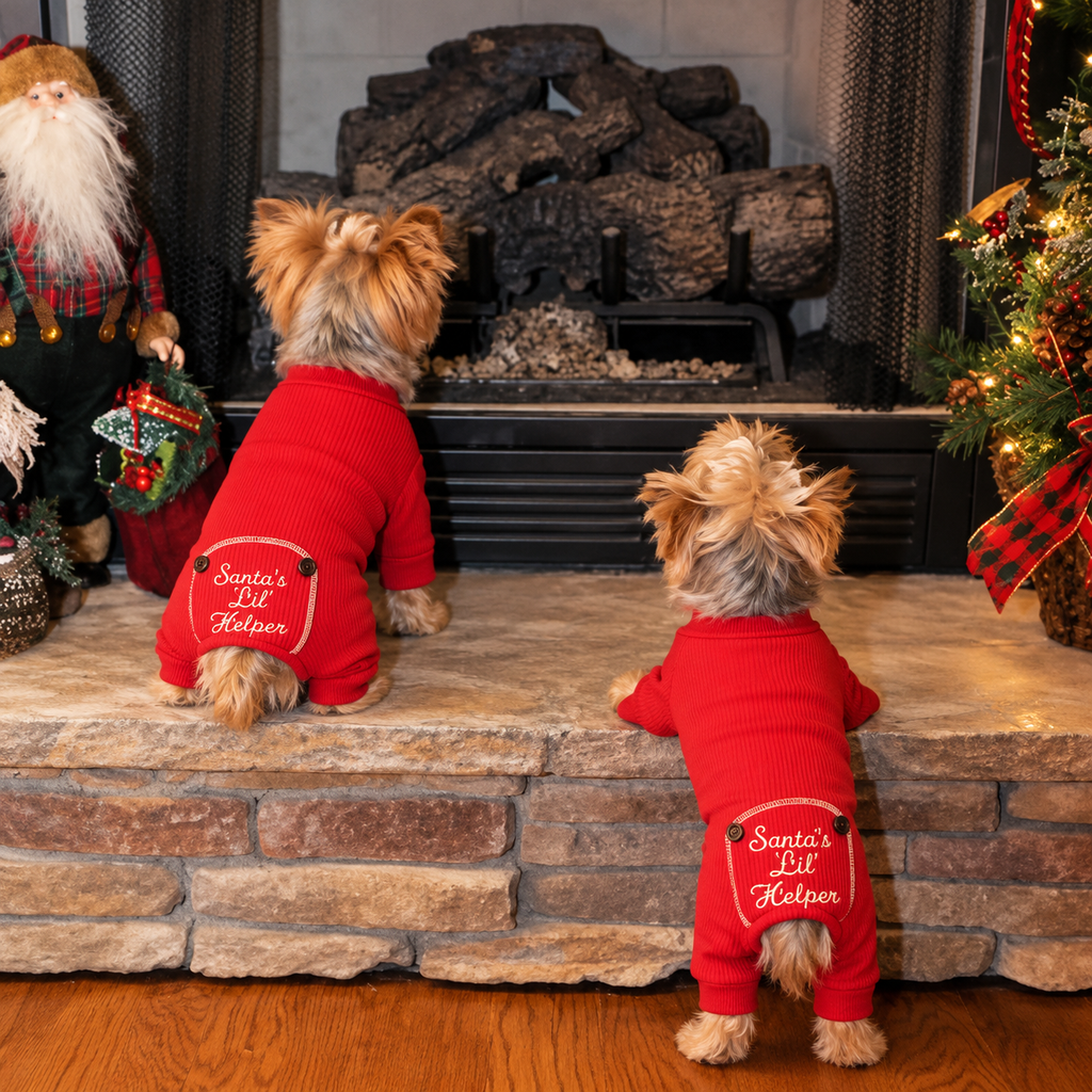 Santa’s Lil’ Helper Christmas Dog Pajamas