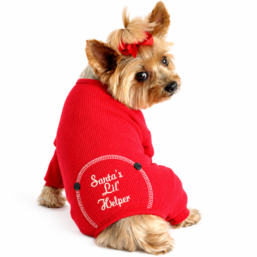 Santa’s Lil’ Helper Christmas Dog Pajamas