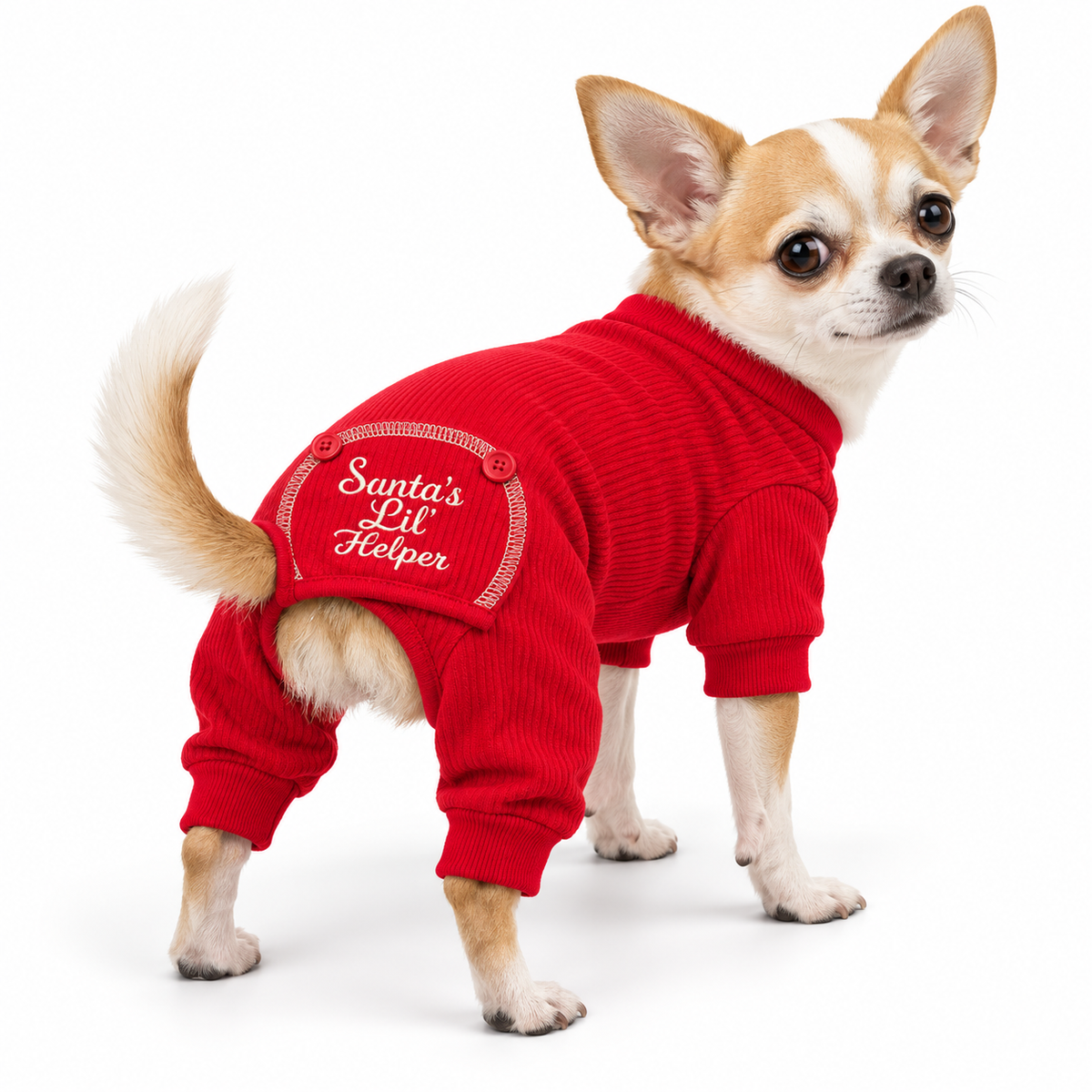 Santa’s Lil’ Helper Christmas Dog Pajamas