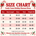 Candy Canes Holiday Dog Harness Dress with Matching Leash