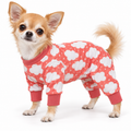 CuddlePup Dog Pajamas – Fluffy Clouds Coral
