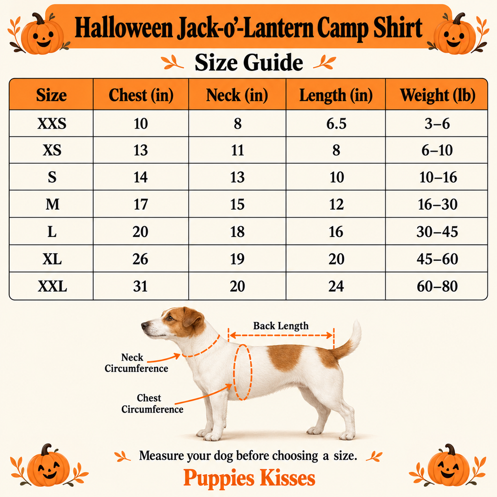 Jack-o’-Lantern Halloween Dog Camp Shirt