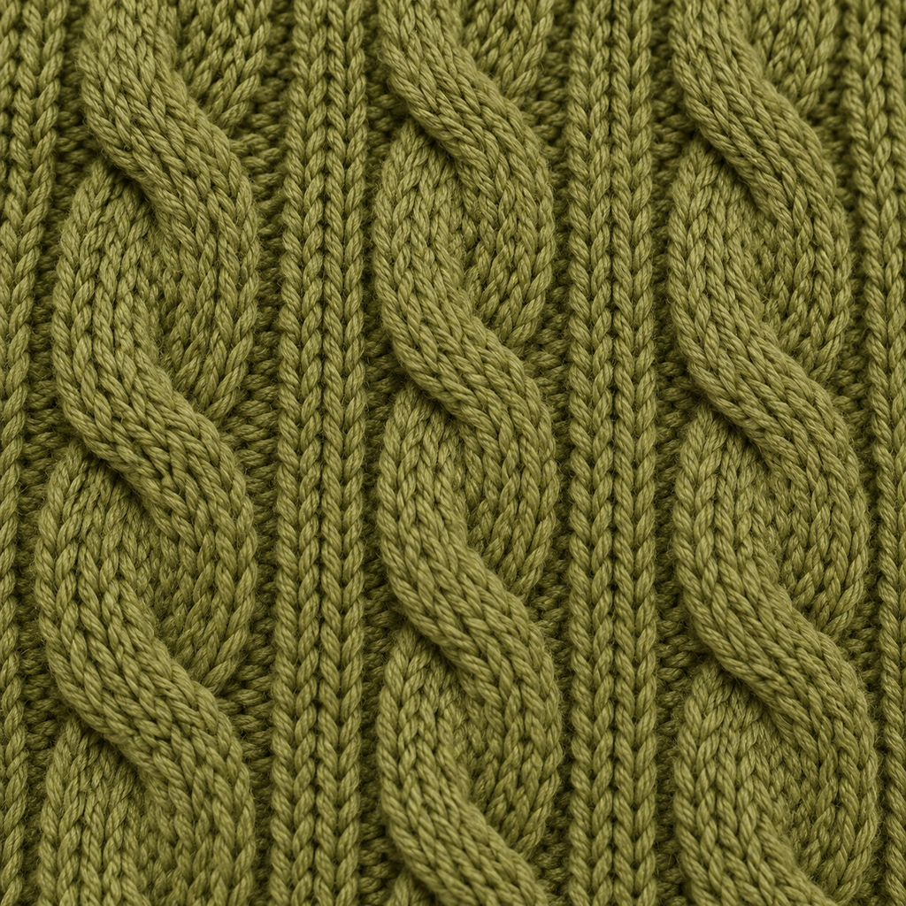 Cotton Cable Knit Dog Sweater – Herb Green