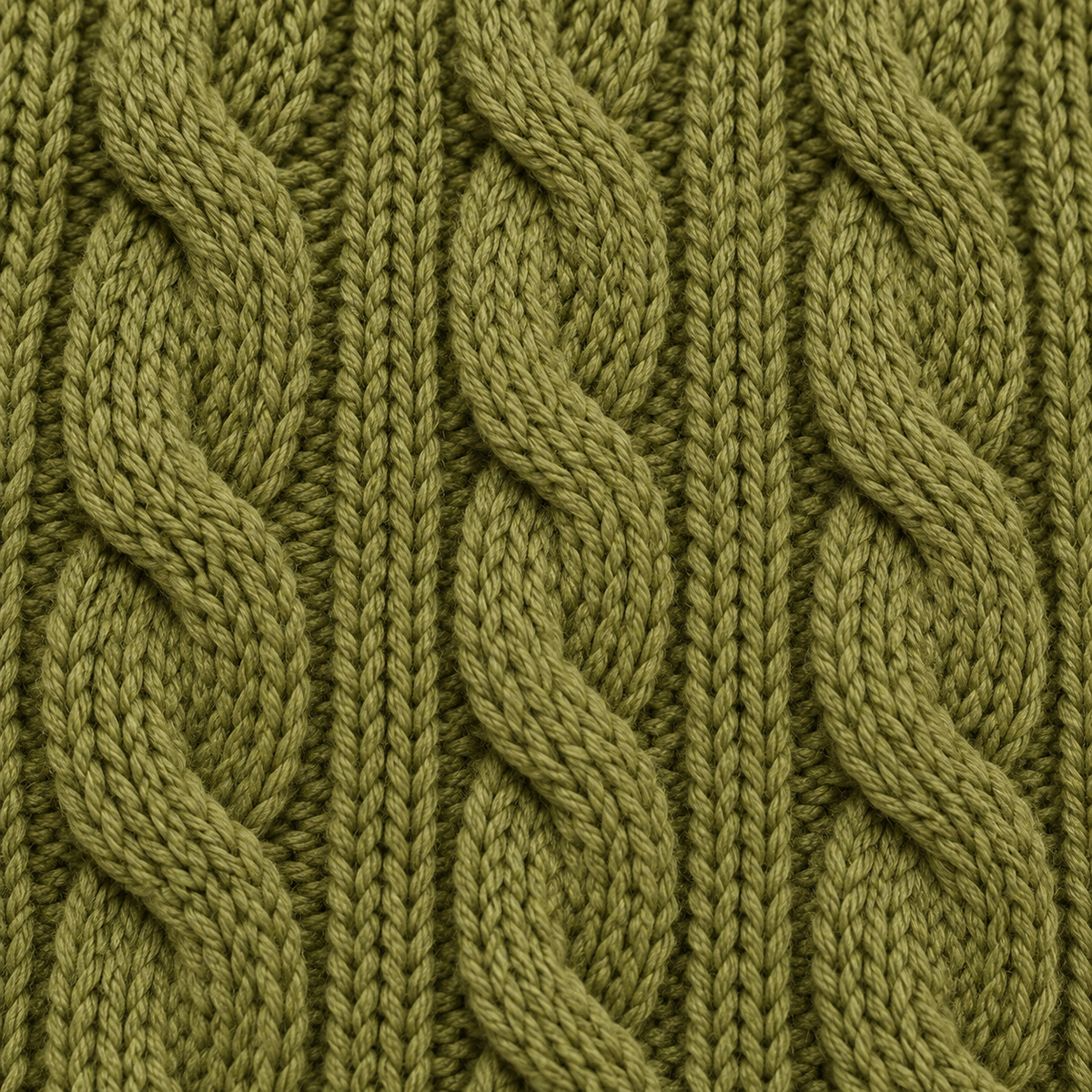 Cotton Cable Knit Dog Sweater – Herb Green