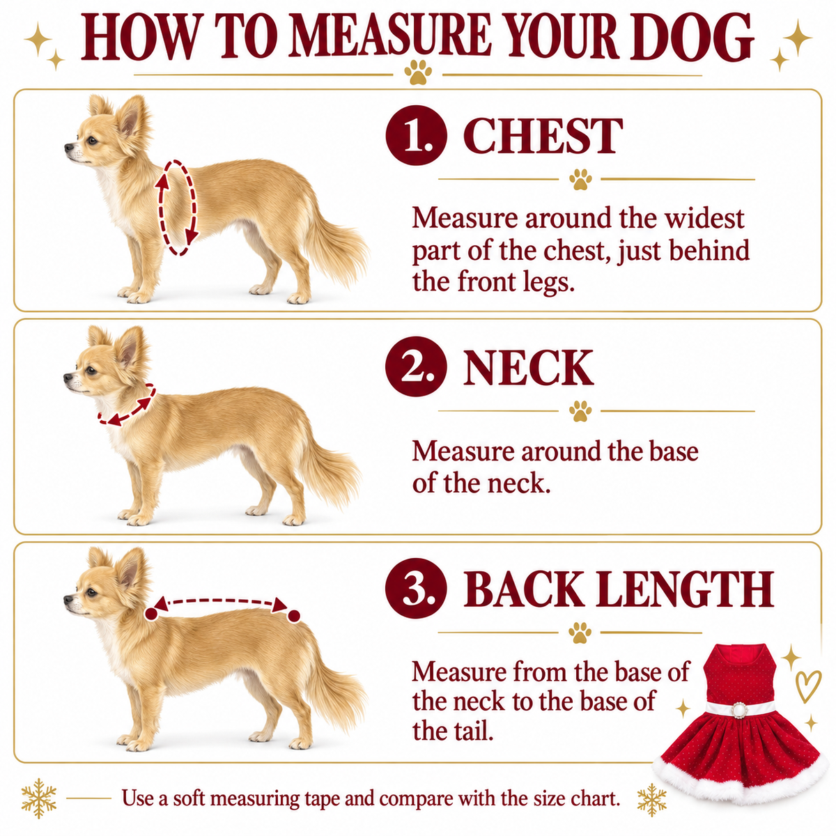 Christmas Holiday Dog Harness Dress – Red Velvet Sparkle
