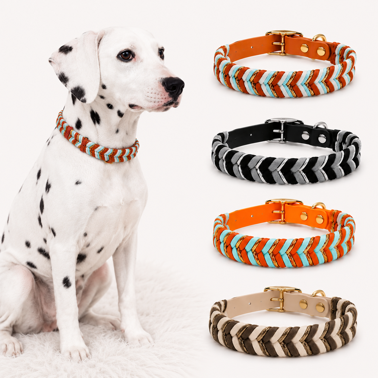 Handmade Fashion Dog Collar – Colorful Neck Ring for Small, Medium & Large Dogs