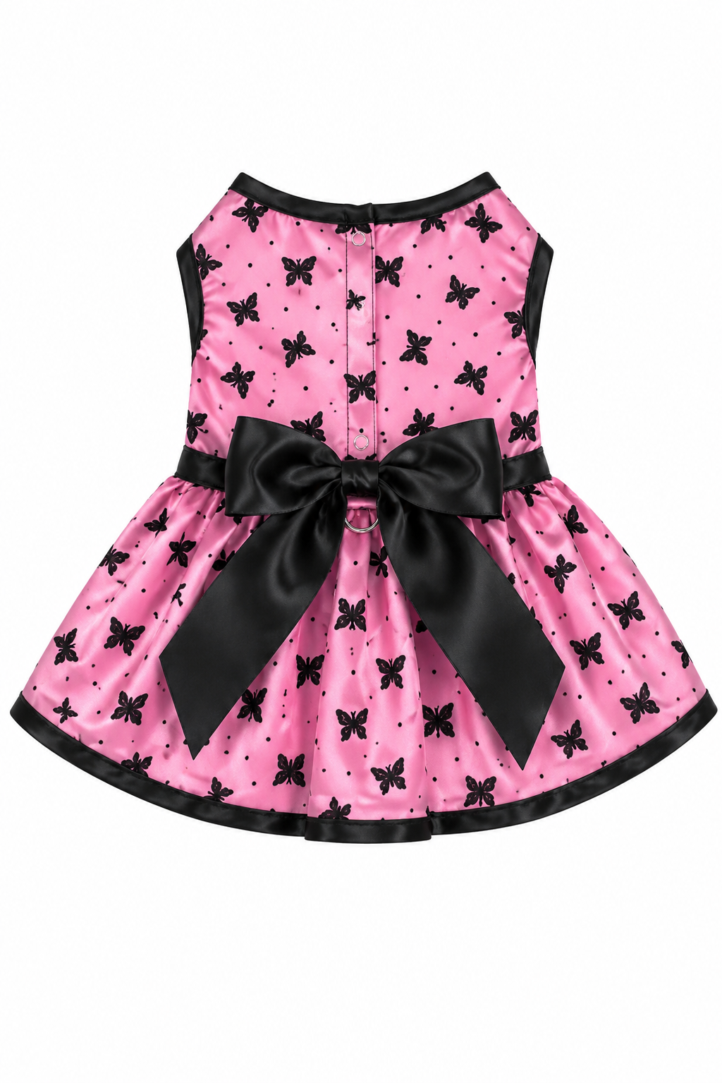 All Aflutter Pink & Black Dog Dress