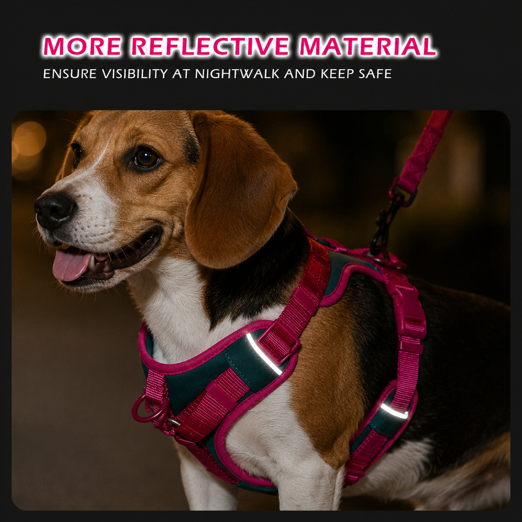 Splicing Colors No-Pull Dog Harness – Breathable Adjustable Vest for Small to Large Dogs