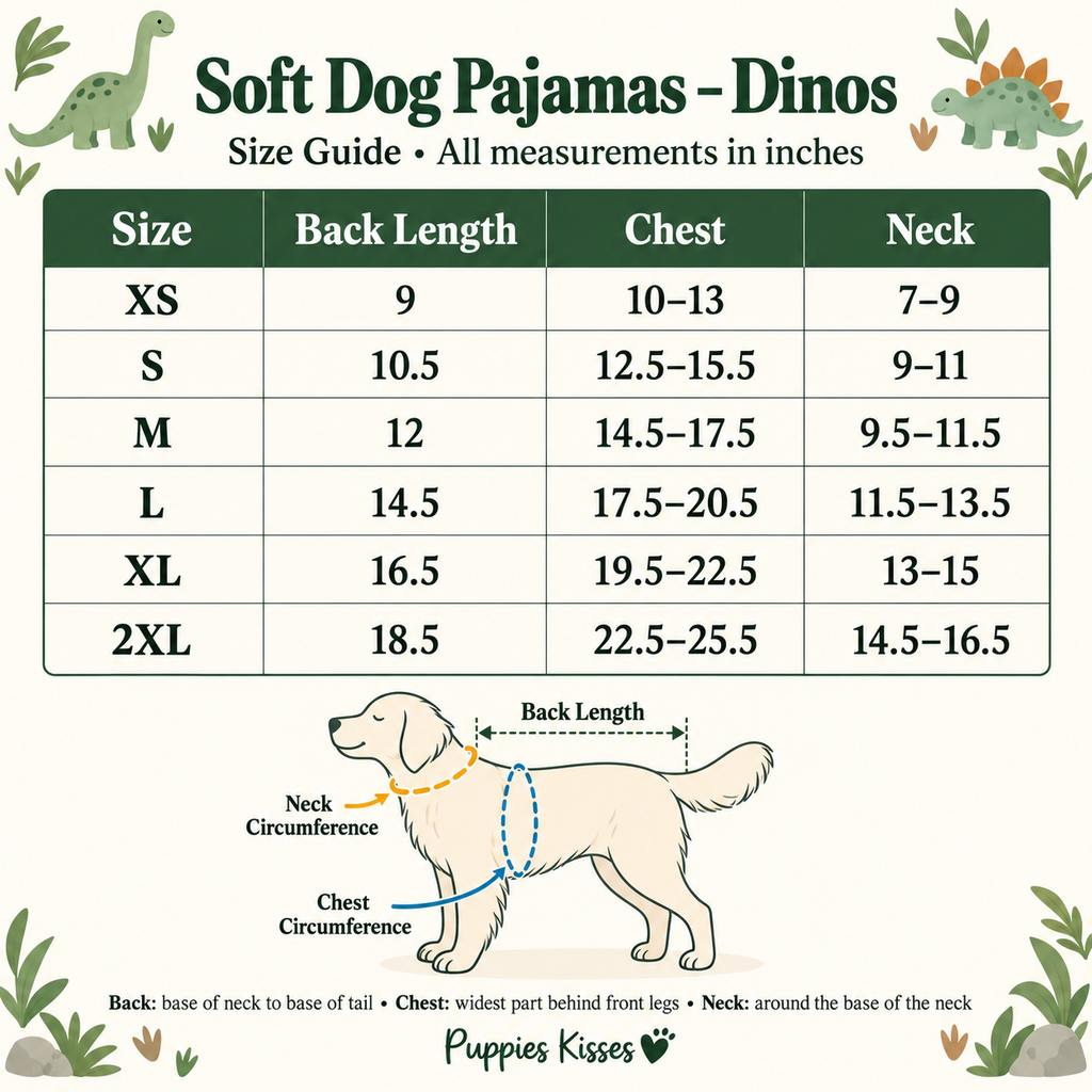 Doggie Design Soft Dog Pajamas – Dinos