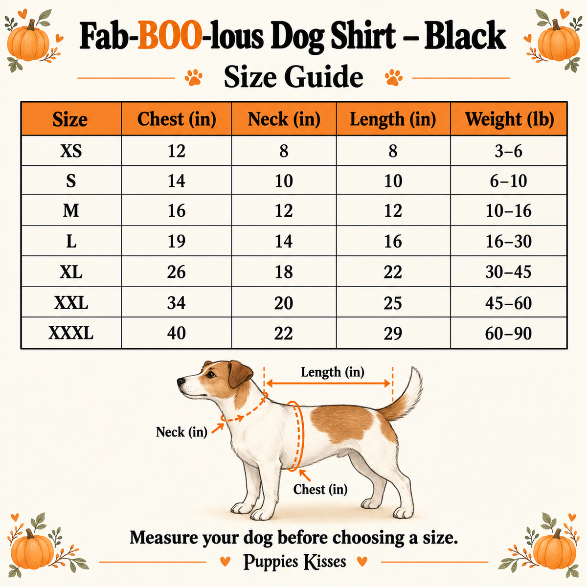 Fab-BOO-lous Halloween Dog Shirt – Black