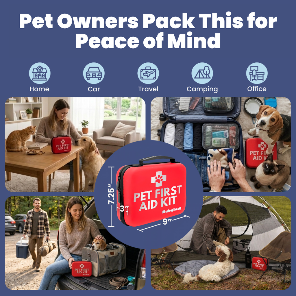 Pet First Aid Kit for Dogs & Cats with Vet-Approved Essentials