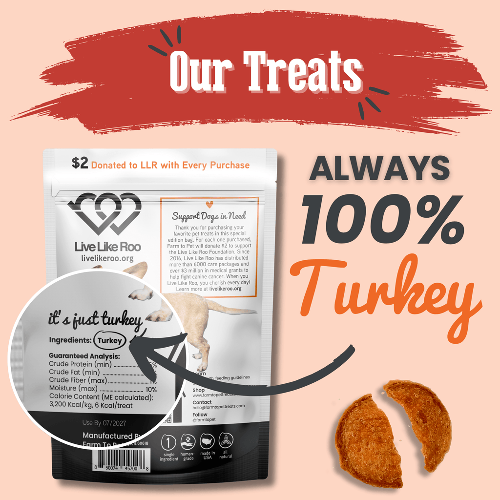 Live Like Roo Turkey Chips for Dogs | Dog Treats That Give Back