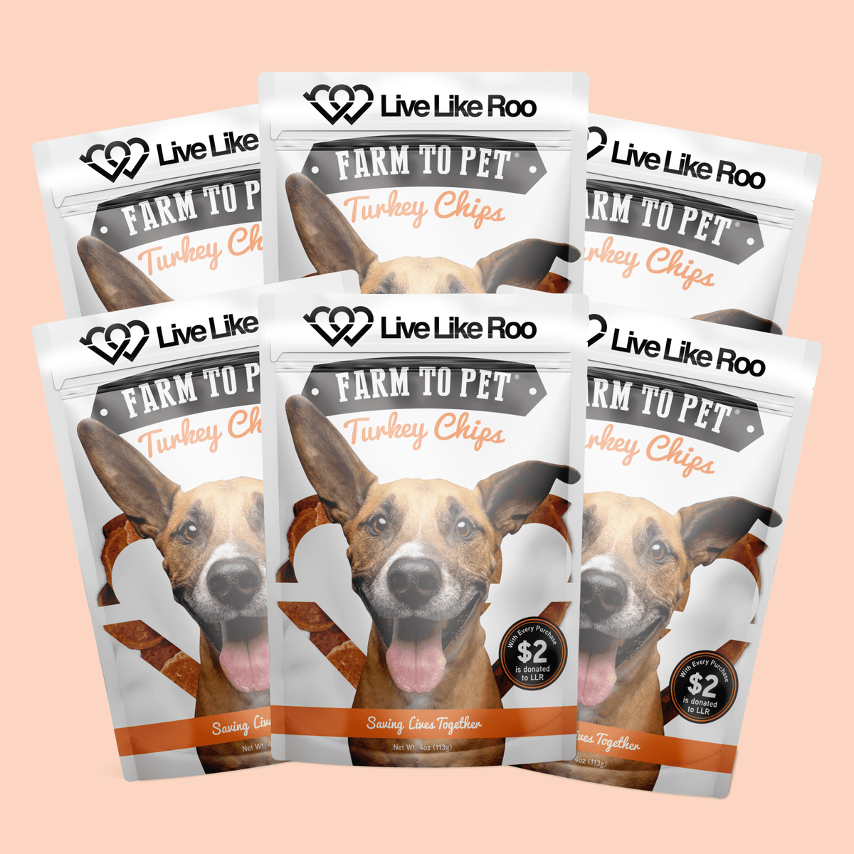 Live Like Roo Turkey Chips for Dogs | Dog Treats That Give Back