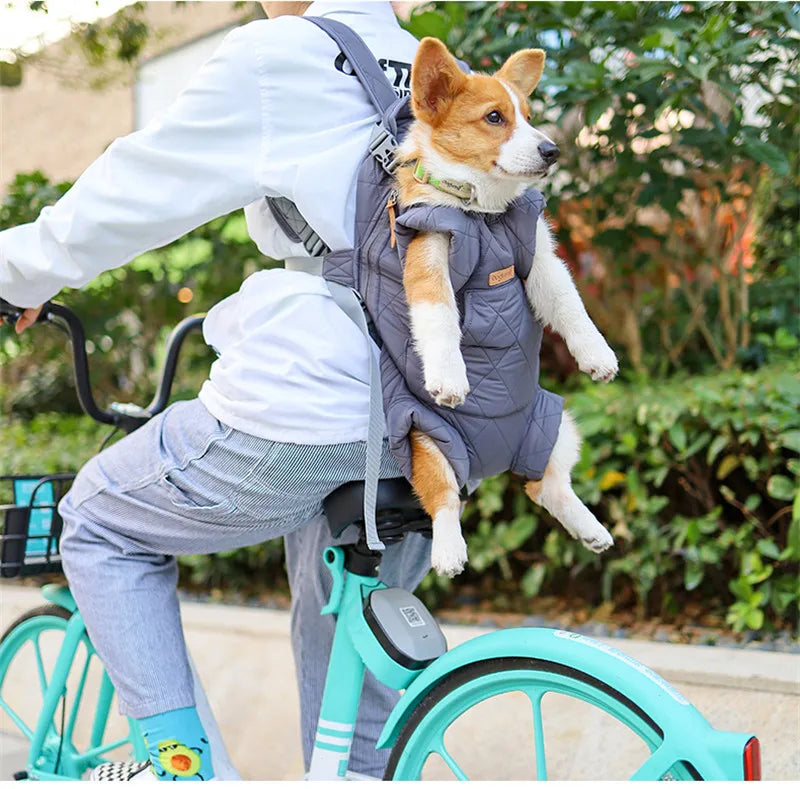 Winter Pet Backpack Carrier – Warm Fleece-Lined Hands-Free Travel Bag for Small Dogs & Cats