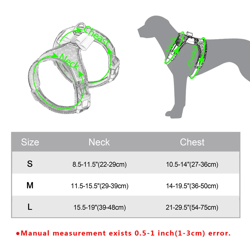 Rhinestone Bling Dog Harness with Bowknot – Reflective Nylon Vest for Small & Medium Dogs