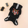 Tiger Graphic Hooded Cotton Dog Jumpsuit