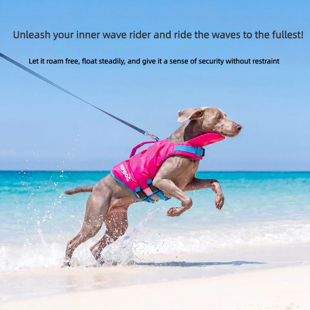 Dog Life Jacket for Medium & Large Dogs – High-Buoyancy Safety Swim Vest