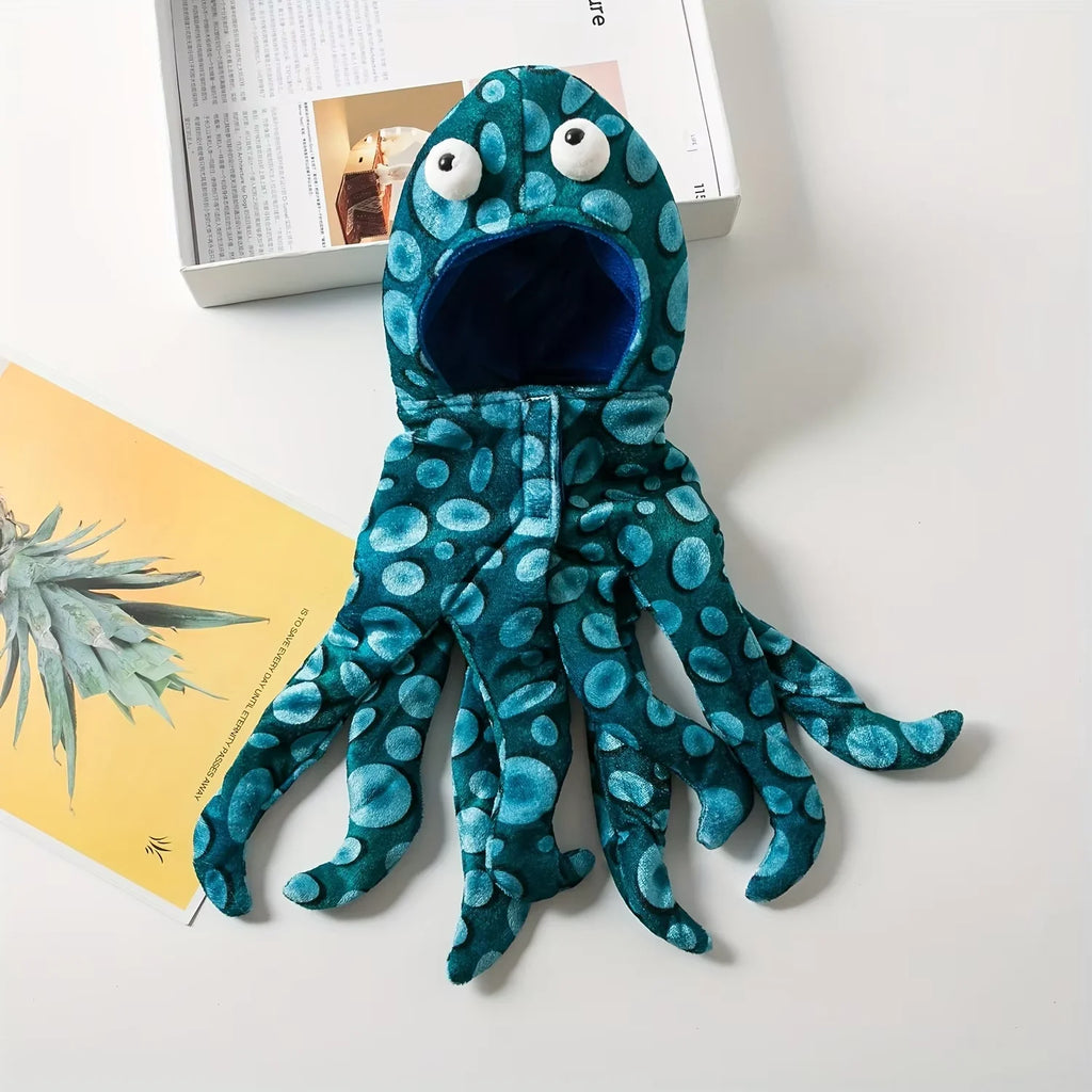 Blue Octopus Hooded Costume for Small Dogs & Cats