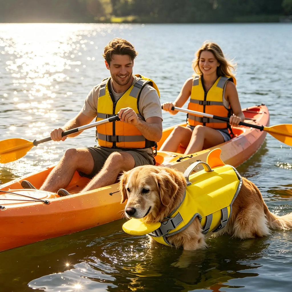 Dog Swim Vest with Rescue Handle – High Buoyancy Life Jacket for Small & Medium Dogs