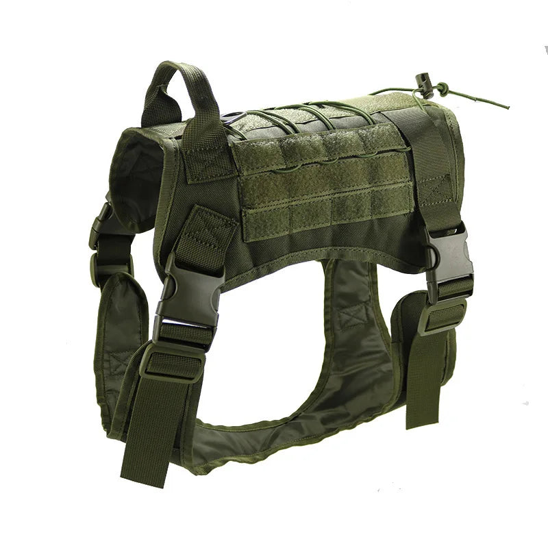 Tactical Military Dog Harness – Padded Quick-Release Vest for Small, Medium & Large Dogs